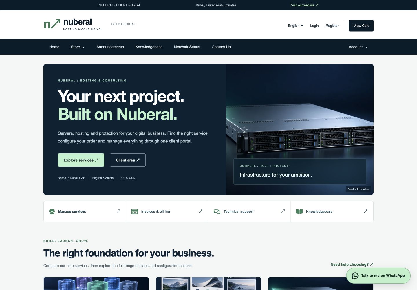 Nuberal client portal